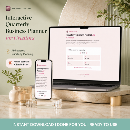 Quarterly Business Planner for Creators (AI-Powered Planning Tool)