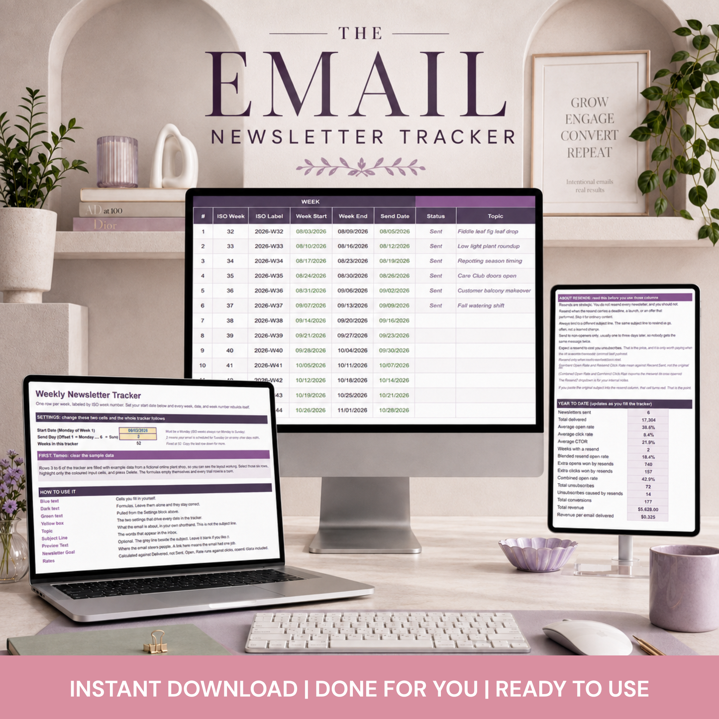 Weekly Newsletter Tracker (Email Marketing Tracker)
